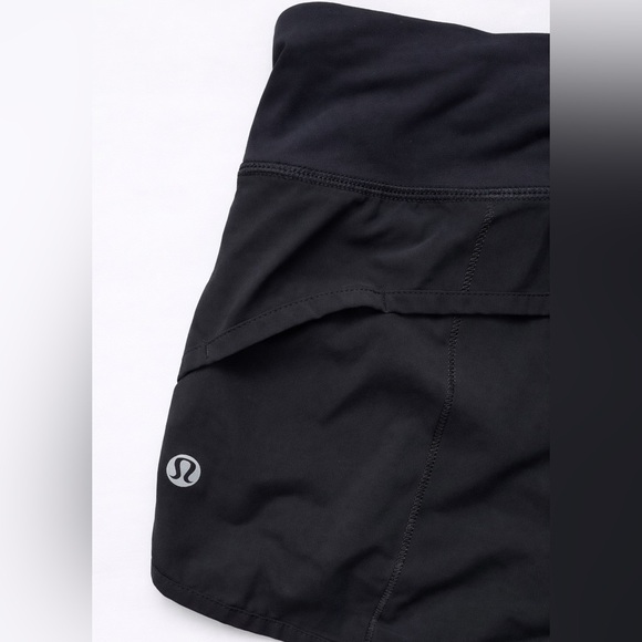 Lululemon Black Running Shorts Size 4 Zip Pocket Athletic Workout Shorts - Picture 3 of 5